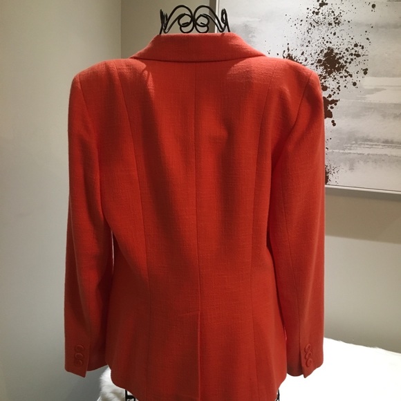 Dana Buchman bright coral Linen blend jacket - Picture 6 of 6